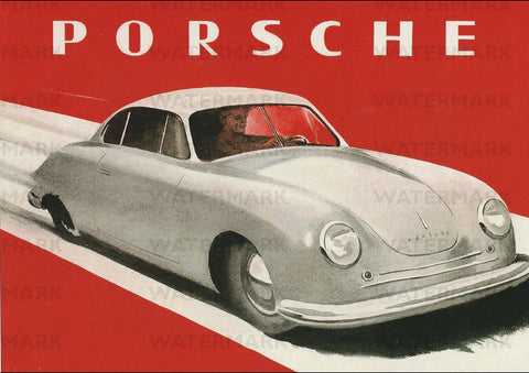 1948 PORSCHE 356 REPRO AD ART PRINT POSTER