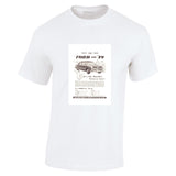 1949 FORD SINGLE SPINNER SEDAN AUSSIE AD TSHIRT