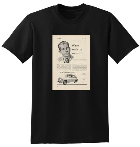 1949 STANDARD VANGUARD SALOON ENGLISH UK AD TSHIRT