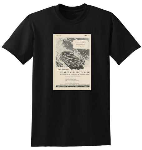 1949 SUNBEAM TALBOT 80 & 90 SALOON ENGLISH UK AD TSHIRT