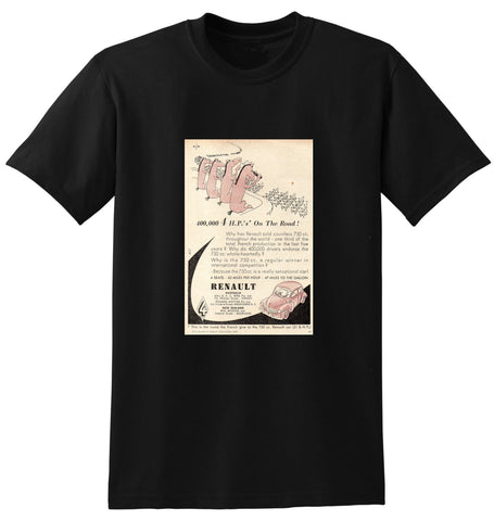 1952 RENAULT 4 SEAT 750 AUSSIE AD TSHIRT