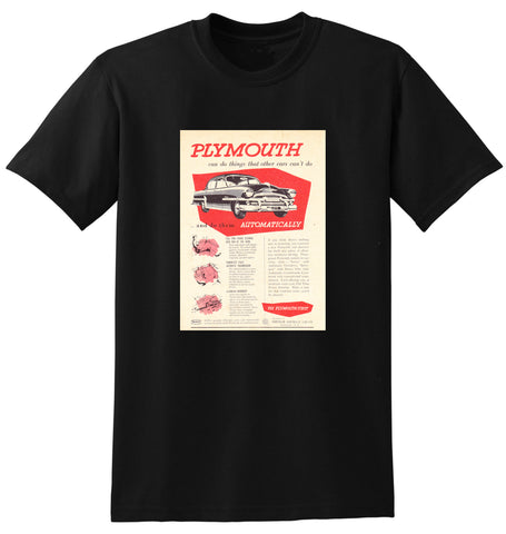 1954 PLYMOUTH SAVOY SEDAN AUSSIE AD TSHIRT