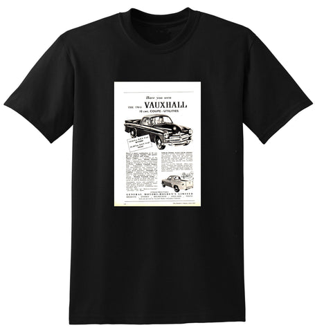 1954 VAUXHALL VELOX WYVERN 10 CWT COUPE UTILITIES AUSSIE AD TSHIRT