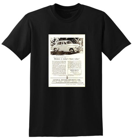 1955 FJ HOLDEN SEDAN AUSSIE AD TSHIRT