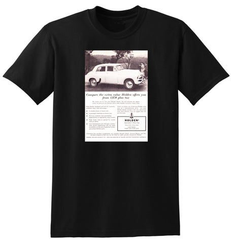 1955 FJ HOLDEN SEDAN AUSSIE AD TSHIRT