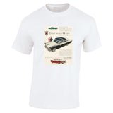 1955 FORD FAIRLANE CROWN VICTORIA 2 DOOR HARDTOP & THUNDERBIRD USA AD TSHIRT