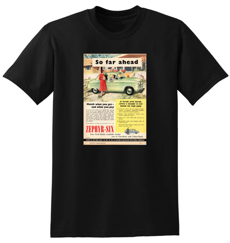 1955 FORD ZEPHYR-SIX AUSSIE AD TSHIRT
