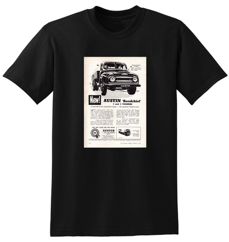 1956 AUSTIN ROADCHIEF 3 & 5 TONNE TRUCKS BMC AUSSIE AD TSHIRT