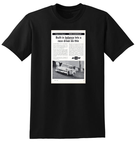 1956 CHEVROLET USA AD TSHIRT