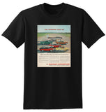1956 CHRYSLER CORPORATION PLYMOUTH DODGE DESOTO CHRYSLER IMPERIAL USA AD TSHIRT