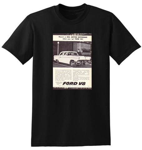 1956 FORD CUSTOMLINE V8 AUSSIE AD TSHIRT