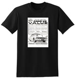 1956 FORD CUSTOMLINE V8 SEDAN AUSSIE AD TSHIRT