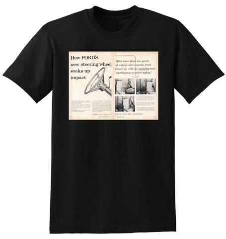 1956 FORD SAFETY STEERING USA AD TSHIRT
