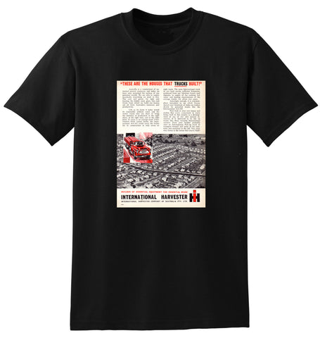 1959 INTERNATIONAL HARVESTER THESE ARE THE HOUSES THAT TRUCKS BUILT AUSSIE AD TSHIRT