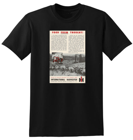 1959 INTERNATIONAL HARVESTER FOOD FROM THOUGHT AUSSIE AD TSHIRT