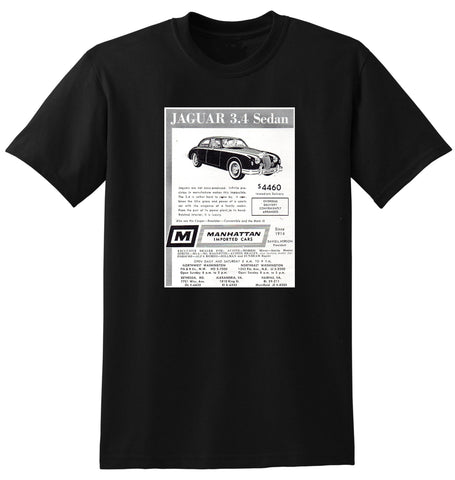 1959 JAGUAR 3.4 LITRE SALOON AUSSIE AD TSHIRT