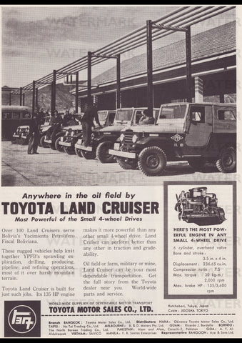 1960 TOYOTA LANDCRUISER AUSSIE REPRO AD ART PRINT POSTER