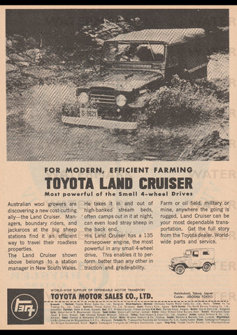1962 TOYOTA LANDCRUISER AUSSIE REPRO AD ART PRINT POSTER