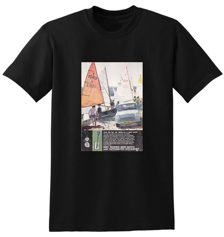 1968 MORRIS MINI MATIC BMC AUSSIE AD TSHIRT
