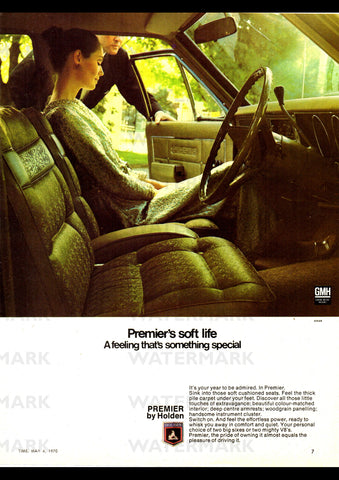 1969 HT HOLDEN PREMIER AUSSIE AD ART PRINT POSTER