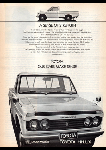 1969 TOYOTA HILUX RN10 UTILITY UTE PICK-UP INTERNATIONAL AD ART PRINT POSTER