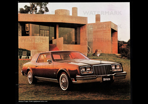 1980 BUICK RIVIERA COUPE USA AD ART PRINT POSTER
