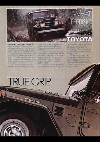 1980 TOYOTA LAND CRUISER USA AD ART PRINT POSTER