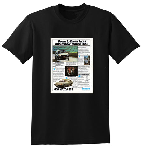 1981 BD MAZDA 323 5 DOOR HATCHBACK AUSSIE AD TSHIRT