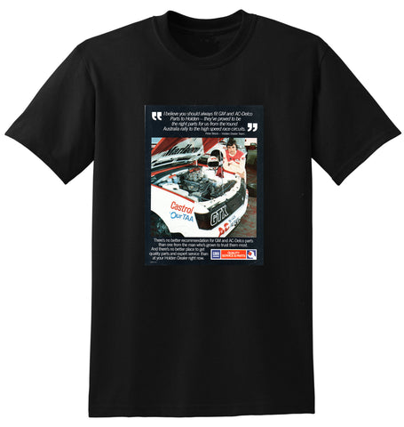 1984 HOLDEN AC-DELCO GM GMH VH COMMODORE MARLBORO HDT PETER BROCK AUSSIE AD TSHIRT