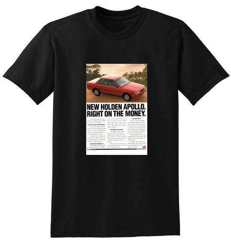 1990 JK HOLDEN APOLLO SEDAN TOYOTA CAMRY AUSSIE AD TSHIRT