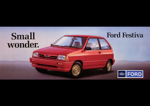 1991 FORD FESTIVA AUSSIE AD ART PRINT POSTER