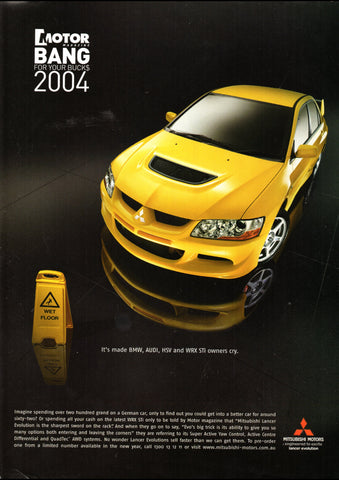 2004 MITSUBISHI LANCER EVOLUTION VIII EVO AUSSIE AD ART PRINT POSTER
