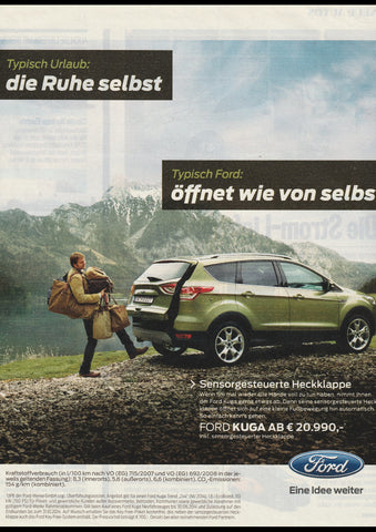 2014 FORD KUGA GERMANY AD ART PRINT POSTER
