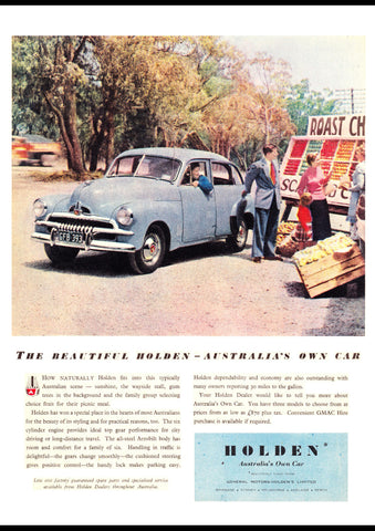 1955 FJ HOLDEN AUSSIE REPRO AD ART PRINT POSTER