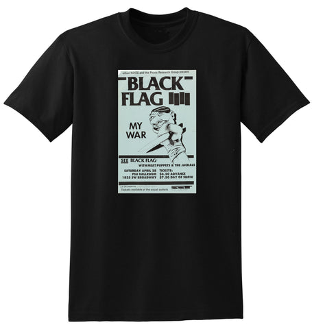BLACK FLAG MY WAR 1984 VINTAGE CONCERT POSTER AD TSHIRT