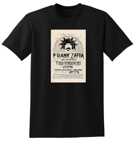 FRANK ZAPPA TODD RUNDGREN 1975 VINTAGE CONCERT POSTER TSHIRT