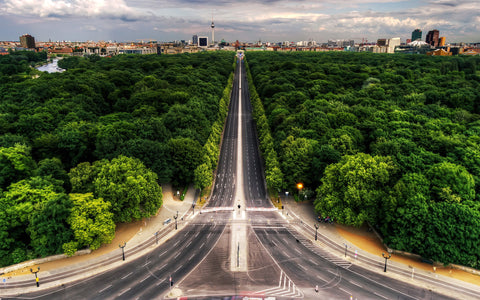 BERLIN SIEGESSAULE TIERGARTEN GICLEE CANVAS ART PRINT POSTER