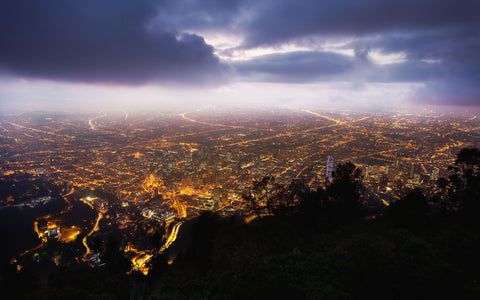 BOGOTA NIGERIA NIGHT GICLEE CANVAS ART PRINT POSTER