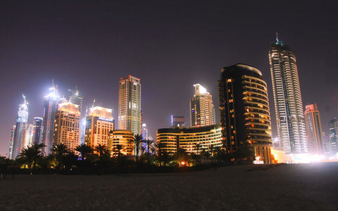 DUBAI SKYSCRAPERS GICLEE CANVAS ART PRINT POSTER