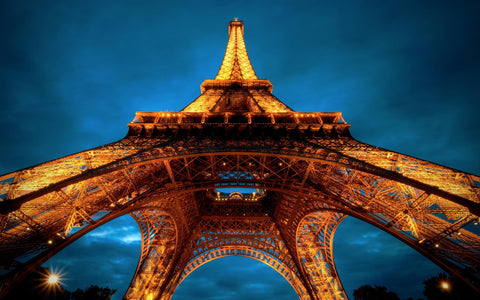 EIFFEL TOWER LIGHTS GICLEE CANVAS ART PRINT POSTER