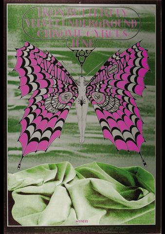IRON BUTTERFLY VELVET UNDERGROUND 1968 VINTAGE CONCERT POSTER REPRINT
