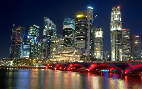 SINGAPORE GICLEE CANVAS ART PRINT POSTER