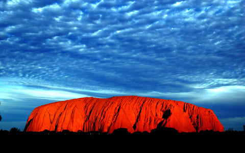 ULURU AYERS ROCK SUNSET GICLEE CANVAS ART PRINT POSTER