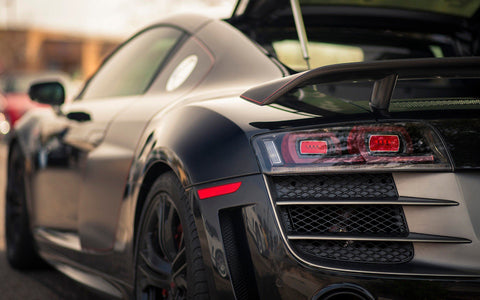 AUDI R8 BLACK MODIFIED ART PRINT POSTER