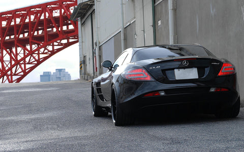 MERCEDES BENZ SLR MCLAREN BLACK GICLEE CANVAS ART PRINT POSTER