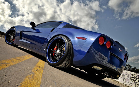 CHEVROLET CHEVY CORVETTE Z06 BLUE GICLEE CANVAS ART PRINT POSTER