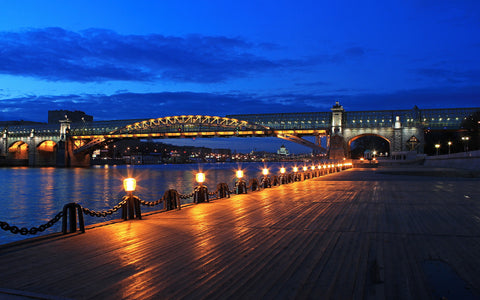 BRIDGE MOSCOW GICLEE CANVAS ART PRINT POSTER
