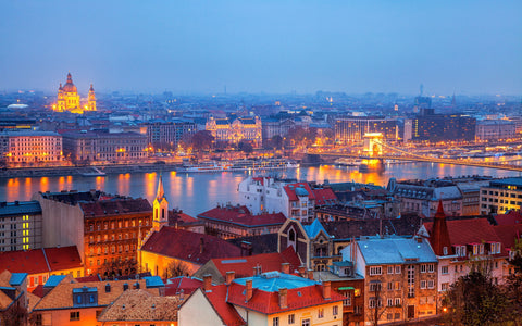 BUDAPEST EVENING HUNGARY GICLEE CANVAS ART PRINT POSTER