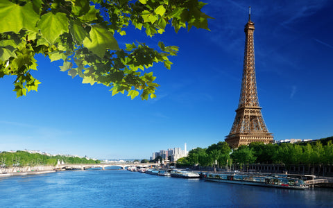 EIFFEL TOWER SEINE RIVER GICLEE CANVAS ART PRINT POSTER