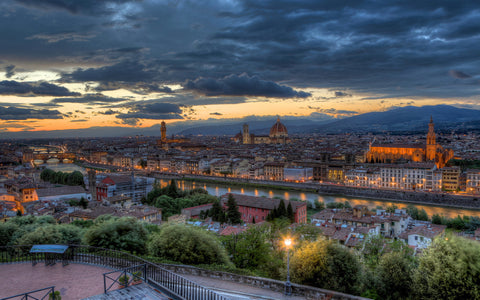 FLORENCE EVENING GICLEE CANVAS ART PRINT POSTER